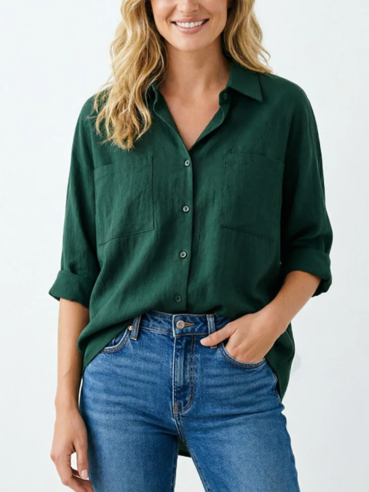 New Fashion Cotton Linen Long Sleeve Women's Shirts Spring Summer Single Breasted Women Blouse Office Lady Casual Loose Tops
New Fashion Cotton Linen Long Sleeve Women's Shirts Spring Summer Single Breasted Women Blouse Office Lady Casual Loose Tops