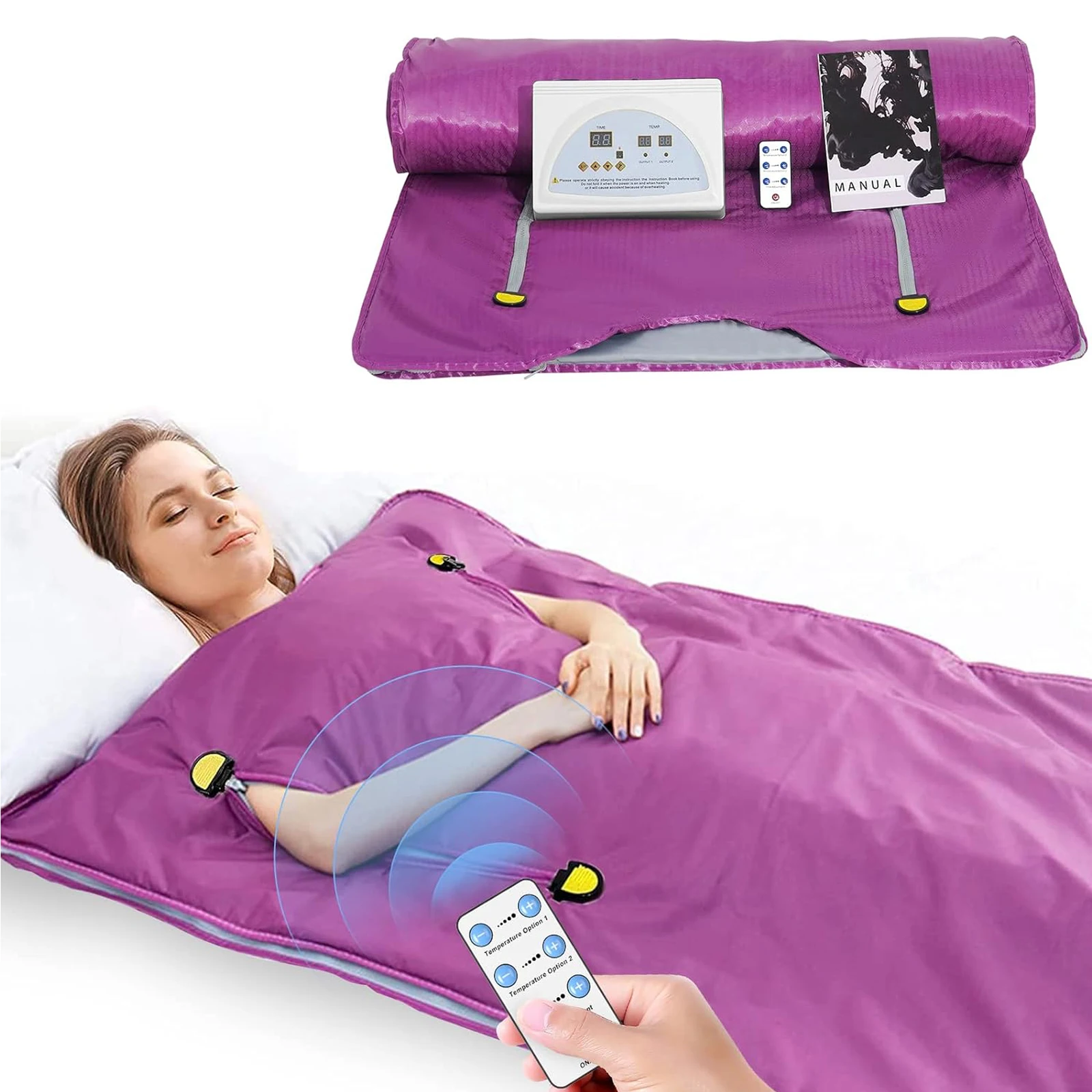 Sauna Blanket Zipper Design Portable Home Spa for Detox and Weight Loss Sweat Sauna Blanket with Temperature Control
Sauna Blanket Zipper Design Portable Home Spa for Detox and Weight Loss Sweat Sauna Blanket with Temperature Control