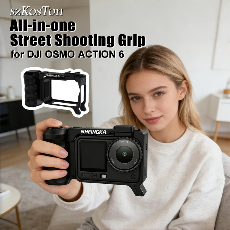 For DJI Osmo Action 6 Protective Frame Housing Case Cage with Cold Shoe Mount for DJI OSMO ACTION 6 Camera Accessories
For DJI Osmo Action 6 Protective Frame Housing Case Cage with Cold Shoe Mount for DJI OSMO ACTION 6 Camera Accessories 