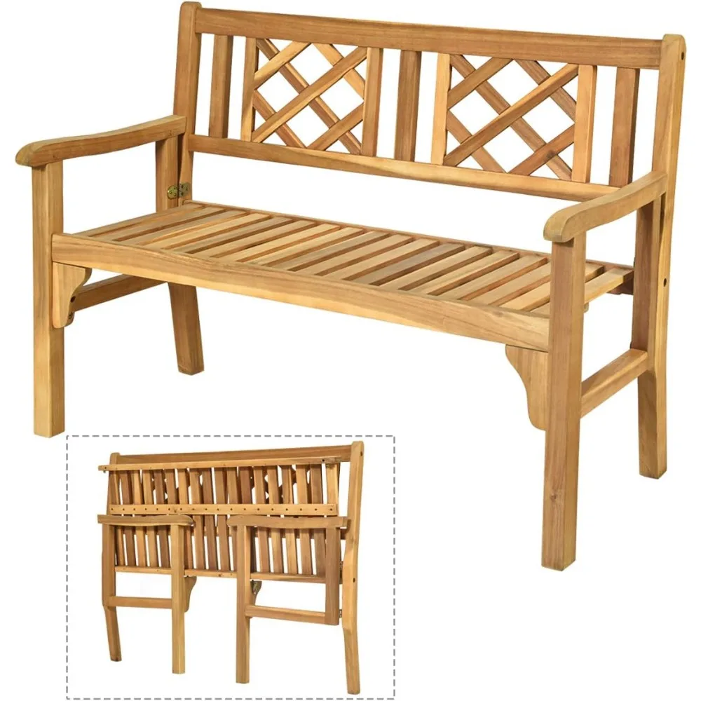 4 Ft Foldable Outdoor Bench, Acacia Wood Outside Loveseat with Curved Backrest and Armrest, 705Lbs Weight Capacity
4 Ft Foldable Outdoor Bench, Acacia Wood Outside Loveseat with Curved Backrest and Armrest, 705Lbs Weight Capacity