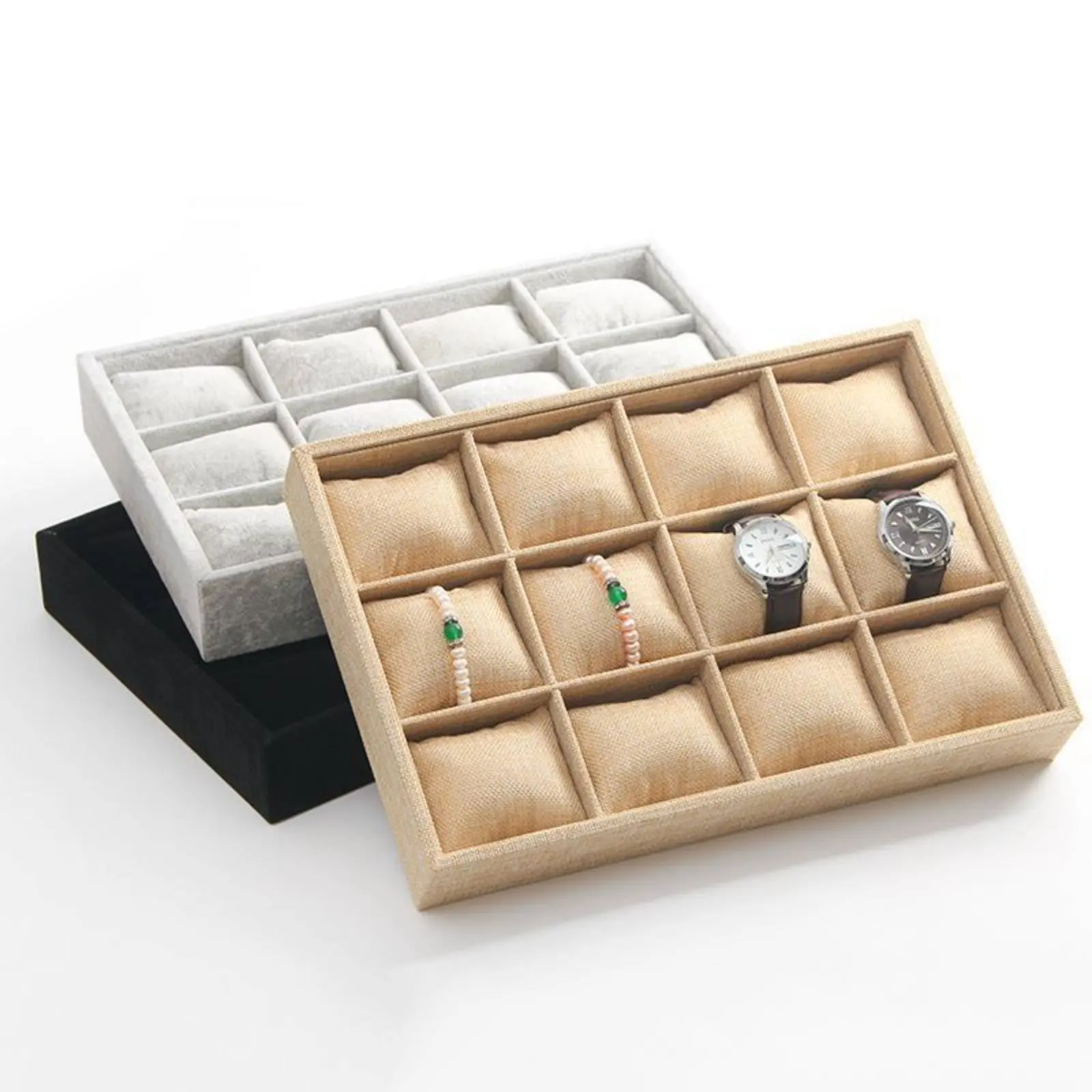 Pillow Watch Box Soft Padded Watch Cushion Tray Bracelet Storage Box Accessible Design Scratches Protection for Jewelry Sellers
Pillow Watch Box Soft Padded Watch Cushion Tray Bracelet Storage Box Accessible Design Scratches Protection for Jewelry Sellers