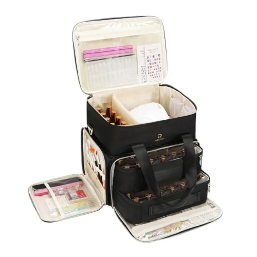 Nail Polish Organizer Double Layer Nail Bag Holds 80-100 Bottles 15ml/0.5fl.oz and Nail Lamp Nail Kit Storage Case Extra Large
Nail Polish Organizer Double Layer Nail Bag Holds 80-100 Bottles 15ml/0.5fl.oz and Nail Lamp Nail Kit Storage Case Extra Large