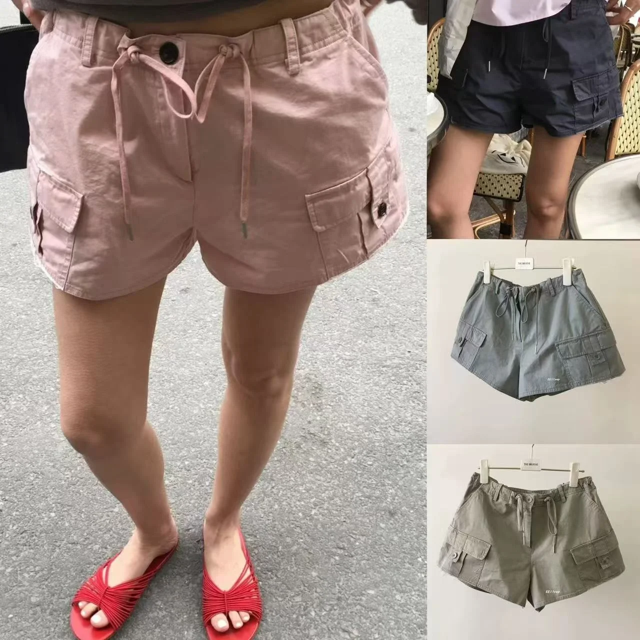 Low Waist Drawstring Workwear Shorts Women's Cotton Distressed Edges Summer Fashion Versatile Washed out Look Pants
Low Waist Drawstring Workwear Shorts Women's Cotton Distressed Edges Summer Fashion Versatile Washed out Look Pants