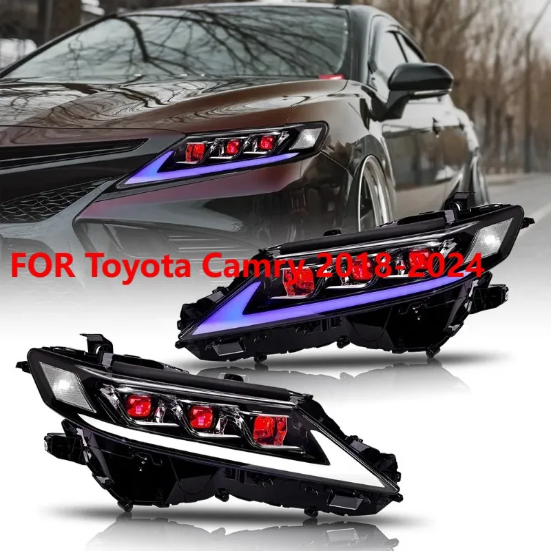 2 шт. светодиодные фары для Toyota Camry 2018-2024, последовательная фара DRL в сборе
2 шт. светодиодные фары для Toyota Camry 2018-2024, последовательная фара DRL в сборе