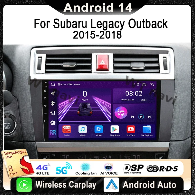 For Subaru Outback Legacy 2014 - 2018 Car Radio Multimedia Video Player Navigation Stereo GPS Android 14 Wireless Carplay DSP
For Subaru Outback Legacy 2014 - 2018 Car Radio Multimedia Video Player Navigation Stereo GPS Android 14 Wireless Carplay DSP