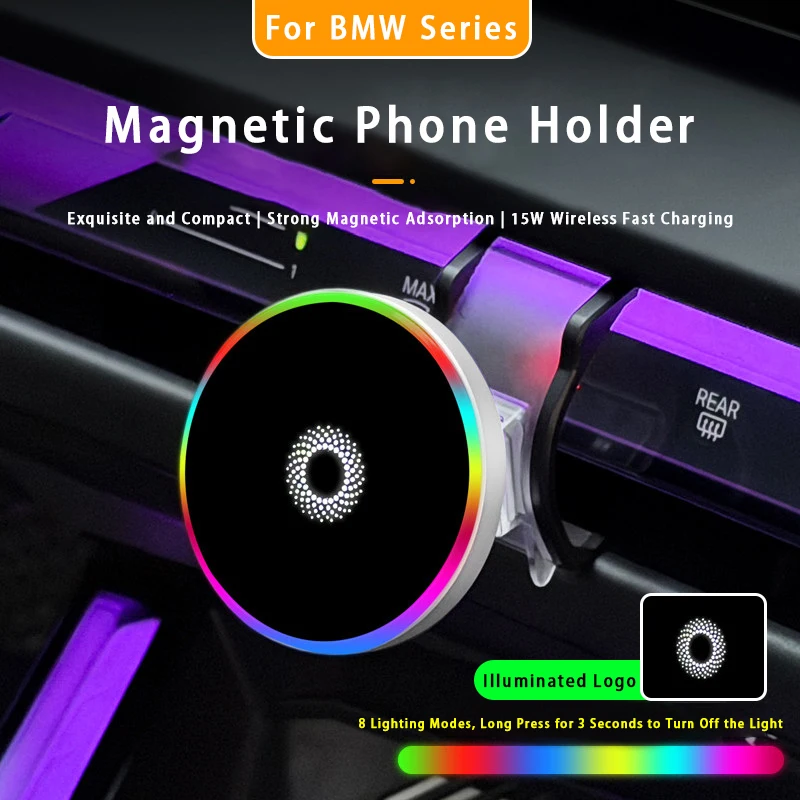 For BMW 3 5 7 Series X3X4X5X6X7 G01 G02 G05 G06 G07 G27 G45 G60 G70 2019-2026 15W Magnetic Wireless Charging Car Phone Holder
For BMW 3 5 7 Series X3X4X5X6X7 G01 G02 G05 G06 G07 G27 G45 G60 G70 2019-2026 15W Magnetic Wireless Charging Car Phone Holder