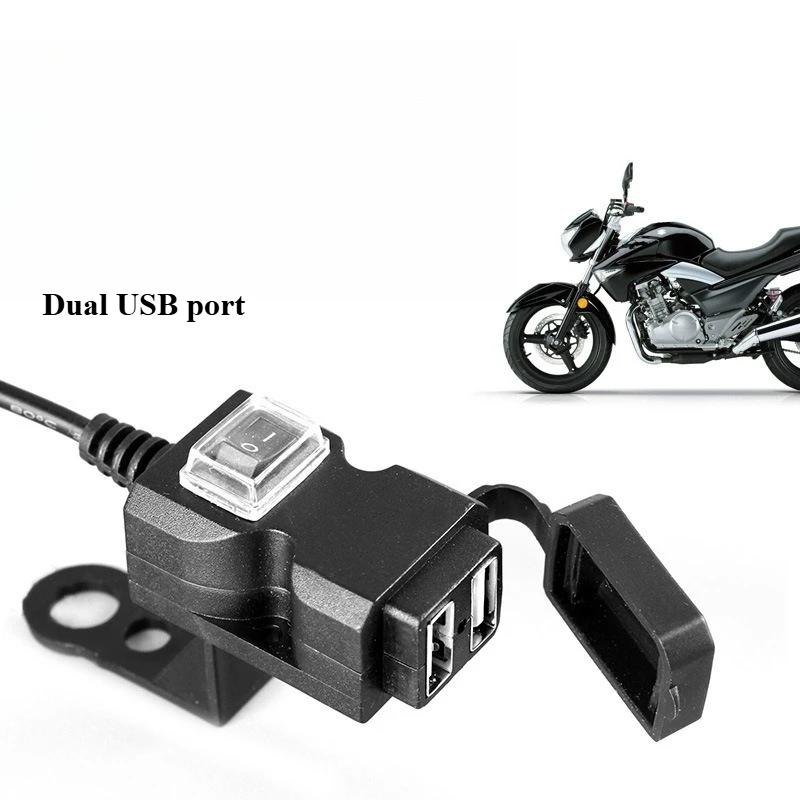 Waterproof Dual USB Motorcycle Handlebar Charger Adapter 12V-24V Power Socket for Vehicle
Waterproof Dual USB Motorcycle Handlebar Charger Adapter 12V-24V Power Socket for Vehicle