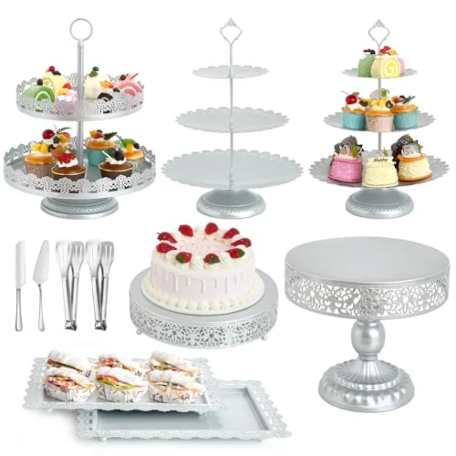 11 Pcs Metal Cake Stand Set Dessert Table Display Set for Party Cupcake Stand and Candy Table Display Sets for Wedding Birthday
11 Pcs Metal Cake Stand Set Dessert Table Display Set for Party Cupcake Stand and Candy Table Display Sets for Wedding Birthday