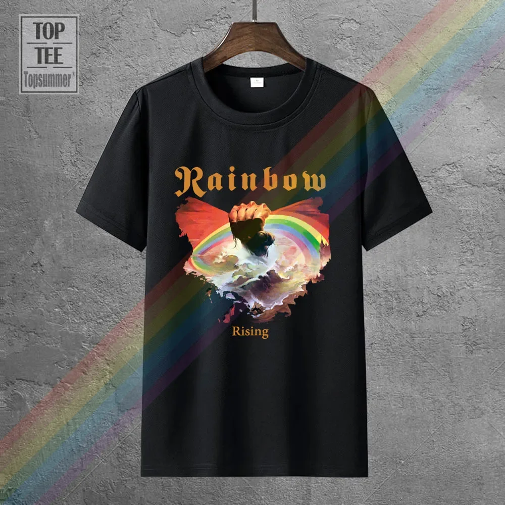 Rainbow Rising'76 Blackmore Deep Purple Dio New Black T-Shirt Double Side
Rainbow Rising'76 Blackmore Deep Purple Dio New Black T-Shirt Double Side