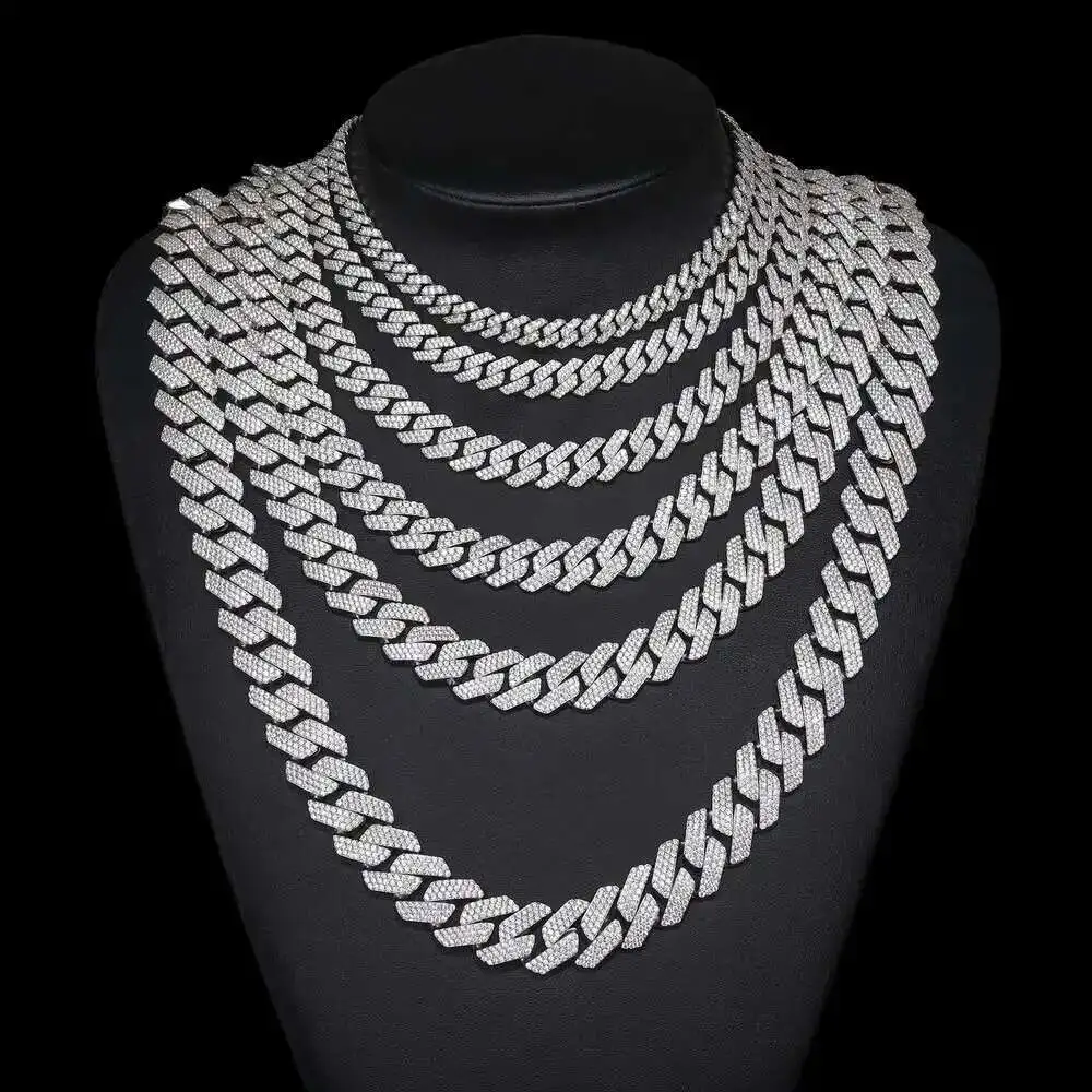 Bling Moissanite Cuban Link Chain High Quality 925 Sterling Silver Diamond Man Jewelry Iced Out Hip Hop Necklace for Men
Bling Moissanite Cuban Link Chain High Quality 925 Sterling Silver Diamond Man Jewelry Iced Out Hip Hop Necklace for Men