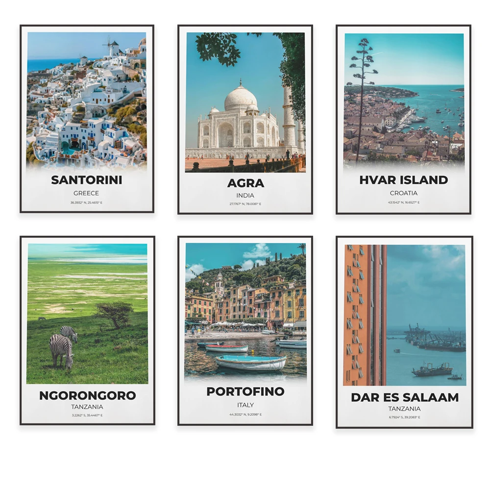 Travel posters for Geneva Switzerland, India, Greek Rhodes, Tanzania, Spain, Tenerife, Dalmatia, Santorini, Tanzania, Varanasi
Travel posters for Geneva Switzerland, India, Greek Rhodes, Tanzania, Spain, Tenerife, Dalmatia, Santorini, Tanzania, Varanasi