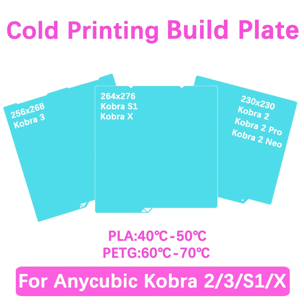 High Viscosity Glacier Cold Plate For Anycubic Kobra 2 Neo Pro/Kobra 3 Combo/Kobra S1C/Kobra X Cool Printing Build Plate
High Viscosity Glacier Cold Plate For Anycubic Kobra 2 Neo Pro/Kobra 3 Combo/Kobra S1C/Kobra X Cool Printing Build Plate