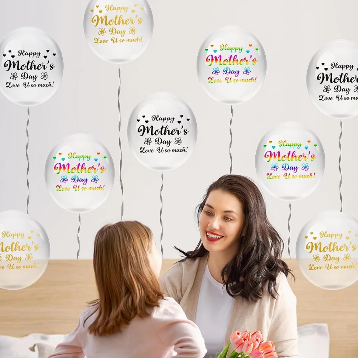 Clear Balloon Mother‘s Day Stickers Bubble Window Decals Happy Party DIY Decoration Wall Art for Celebration Essential
Clear Balloon Mother‘s Day Stickers Bubble Window Decals Happy Party DIY Decoration Wall Art for Celebration Essential