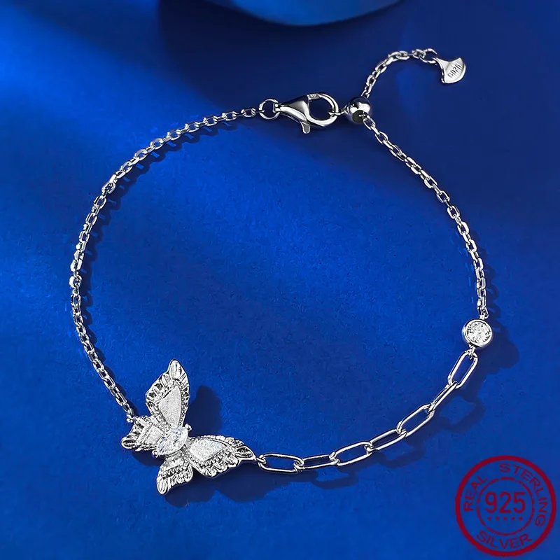 New S925 Pure Silver Plant Series Goolar Dreamy Butterfly Bracelet, High end and Fashionable Wedding Jewelry
New S925 Pure Silver Plant Series Goolar Dreamy Butterfly Bracelet, High end and Fashionable Wedding Jewelry
