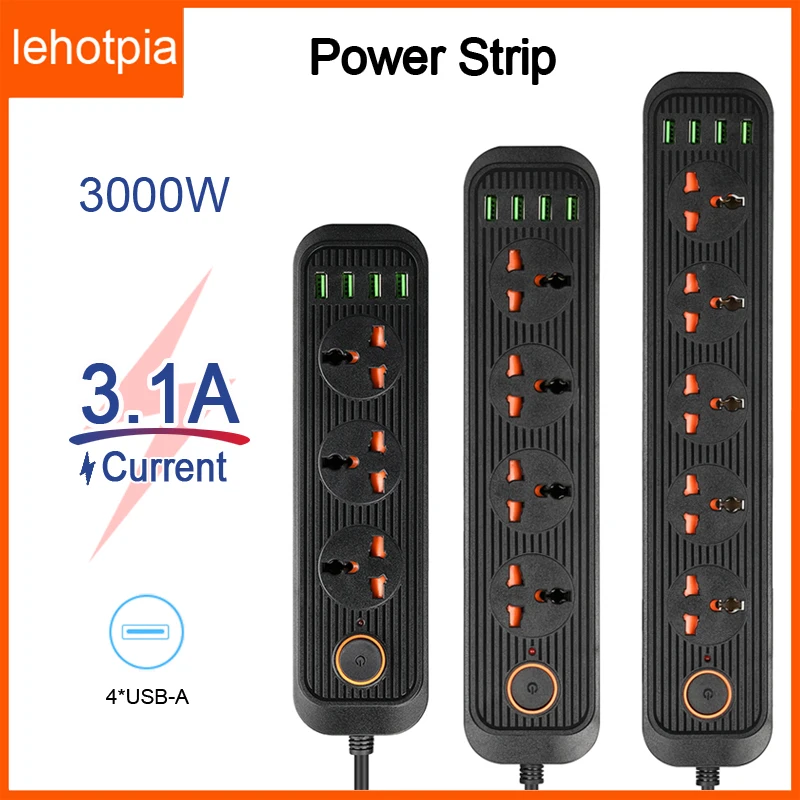 Lehotpia EU US UK Power Strip Plug With 4 USB Ports 3.1A Fast Charing Cable Electrical Socket Adapter Multiprise Network Filter
Lehotpia EU US UK Power Strip Plug With 4 USB Ports 3.1A Fast Charing Cable Electrical Socket Adapter Multiprise Network Filter