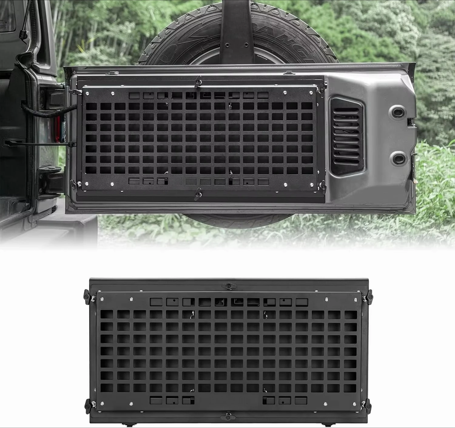 Стол задней двери для Jeep Wrangler JK JL, тактическая модульная панель для хранения задней двери, ящик для хранения
Стол задней двери для Jeep Wrangler JK JL, тактическая модульная панель для хранения задней двери, ящик для хранения