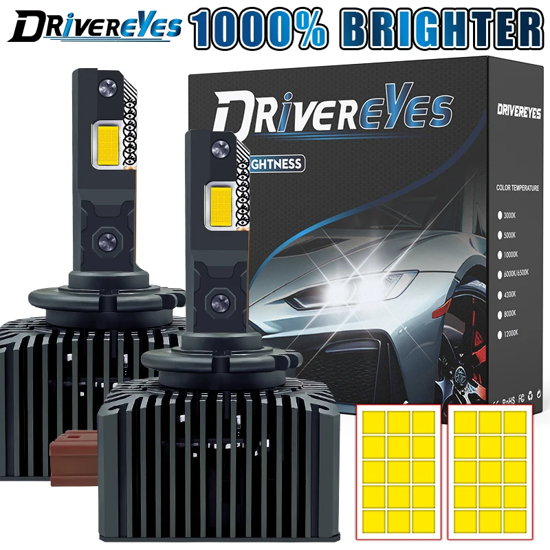 Drivereyes D1S D3S Led 9570 CSP 6000K White Headlight Bulbs Canbus D4S D5S Led No Error Lights D4R Car Lamp Auto Lights D Series 
Drivereyes D1S D3S Led 9570 CSP 6000K White Headlight Bulbs Canbus D4S D5S Led No Error Lights D4R Car Lamp Auto Lights D Series
