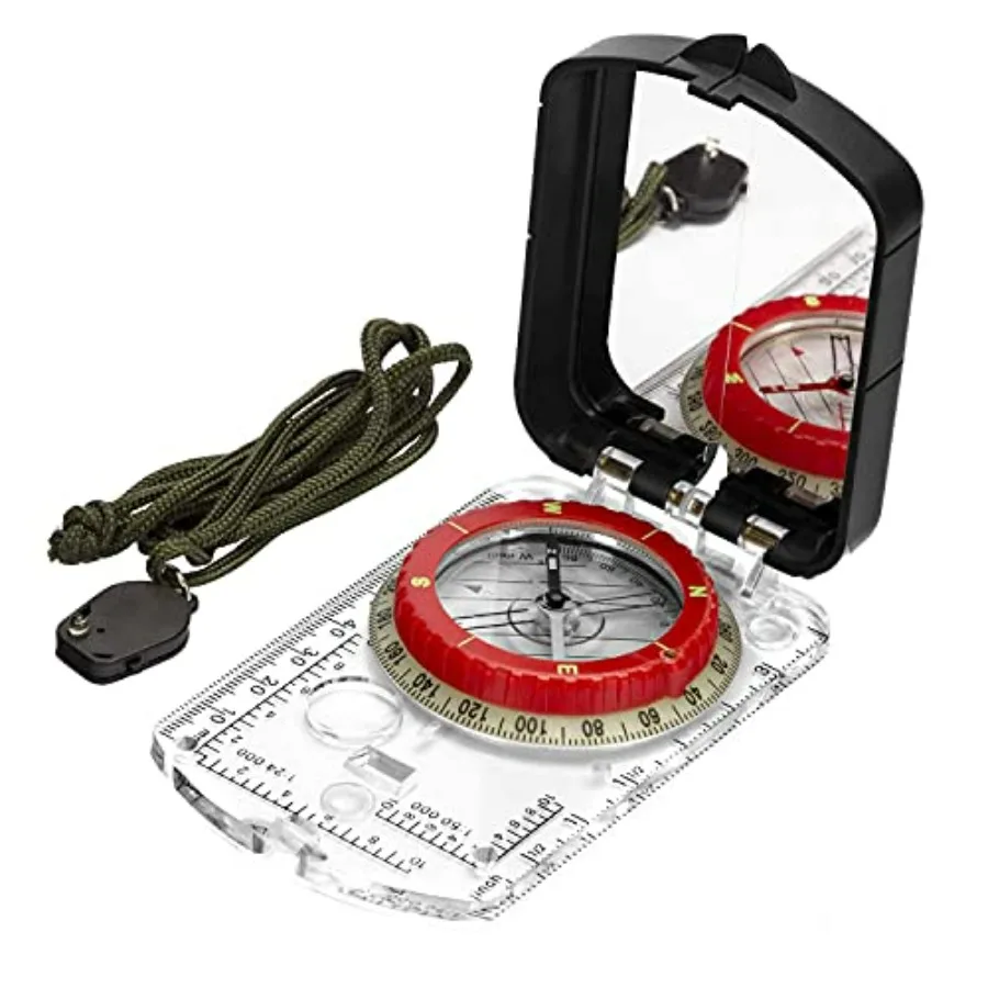 Orienteering Map Compass -Sighting Mirror Compass with Adjustable Declination, Clinometer and LED Light for Hiking, Camping, Or
Orienteering Map Compass -Sighting Mirror Compass with Adjustable Declination, Clinometer and LED Light for Hiking, Camping, Or