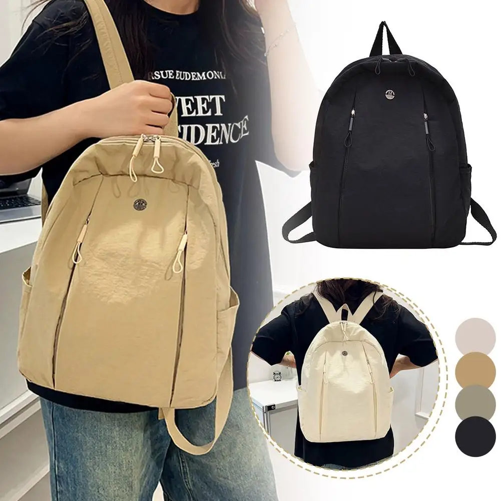 Casual Korean Style Backpack, Large Capacity School Bag for Students, Simple Waterproof Travel Bag, Lightweight Daypack
Casual Korean Style Backpack, Large Capacity School Bag for Students, Simple Waterproof Travel Bag, Lightweight Daypack
