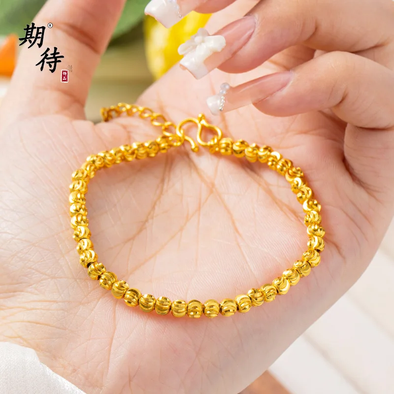 Luxury 24K 9999 Pure Gold real gold Women's Cat Eye Bracelet Watermelon Beads Bracelet
Luxury 24K 9999 Pure Gold real gold Women's Cat Eye Bracelet Watermelon Beads Bracelet