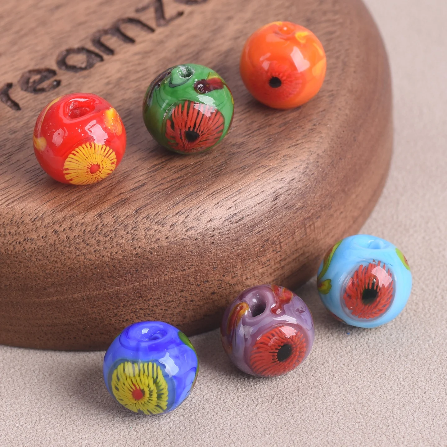 5pcs Round 12mm Evil Eye Handmade Opaque Lampwork Glass Loose Beads For Jewelry Making DIY Findings Bracelet Accessories
5pcs Round 12mm Evil Eye Handmade Opaque Lampwork Glass Loose Beads For Jewelry Making DIY Findings Bracelet Accessories