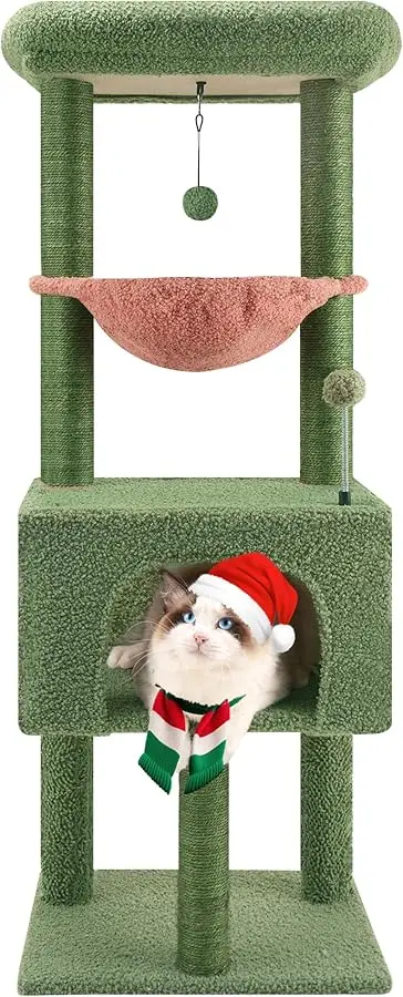 ROYPET Fashion Design 43.3" Cat Trees with Cat Houses,Green
ROYPET Fashion Design 43.3" Cat Trees with Cat Houses,Green