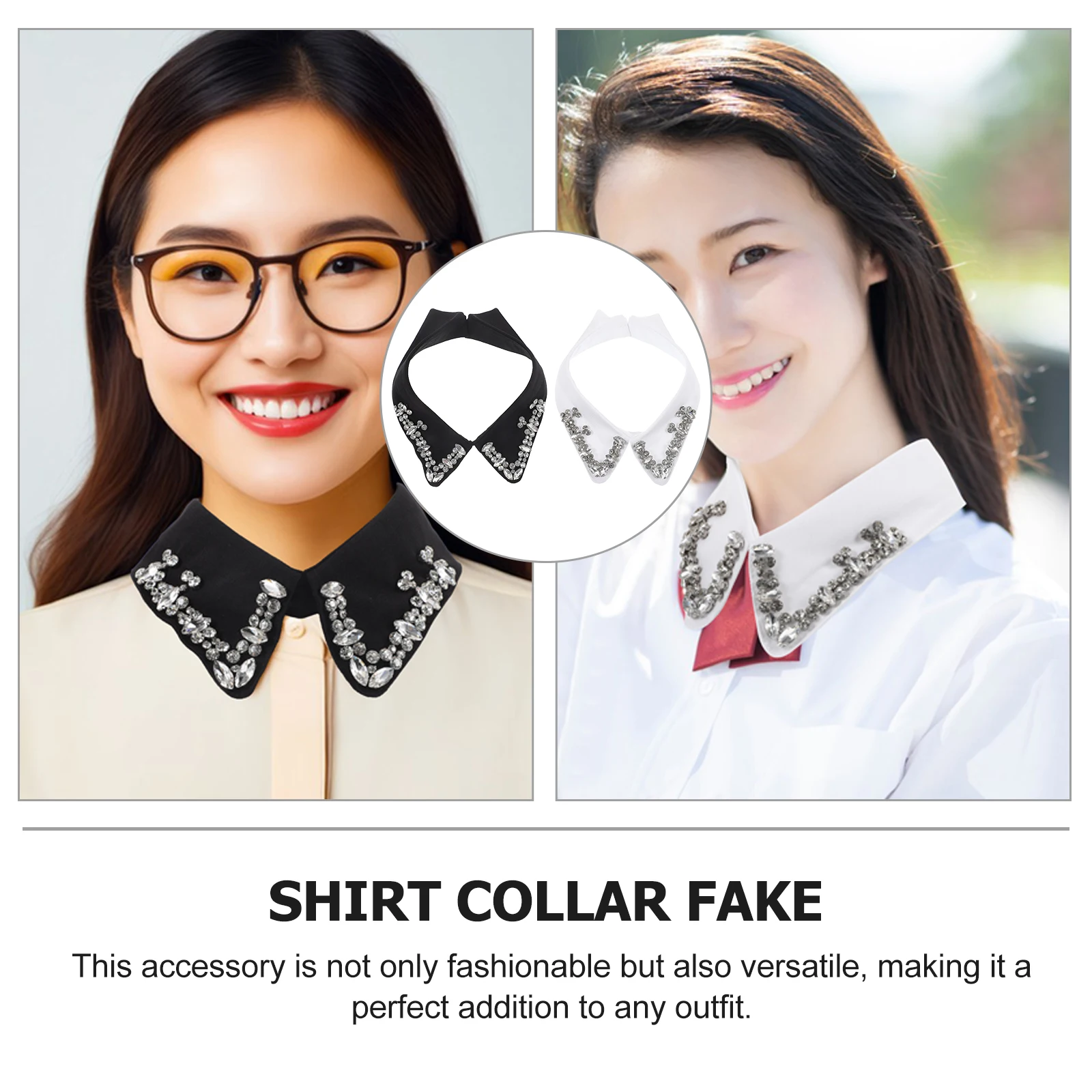 2Pcs Detachable Collar Women Rhinestone Shirt Collar Fake Blouse Decoration Elegant Fashion Accessory Fake Collars
2Pcs Detachable Collar Women Rhinestone Shirt Collar Fake Blouse Decoration Elegant Fashion Accessory Fake Collars