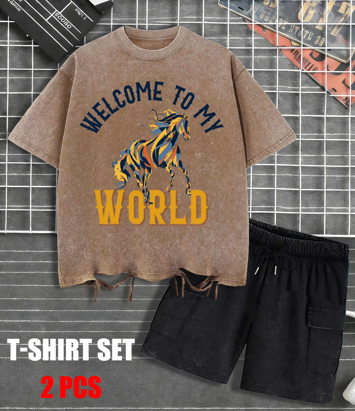 Welcome To Horses World Print Retro Man T-Shirts Summer Loose Cotton Tops Soft Holes Washed O-Neck T-Shirt Unisex Sportset
Welcome To Horses World Print Retro Man T-Shirts Summer Loose Cotton Tops Soft Holes Washed O-Neck T-Shirt Unisex Sportset