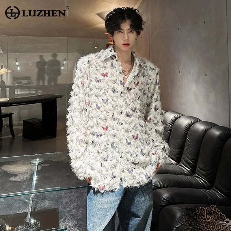 LUZHEN Butterfly Pattern Burr Patchwork Design Long Sleeve Shirt Elegant 2025 Autumn New Fashion High Quality Casual Tops JY3954
LUZHEN Butterfly Pattern Burr Patchwork Design Long Sleeve Shirt Elegant 2025 Autumn New Fashion High Quality Casual Tops JY3954