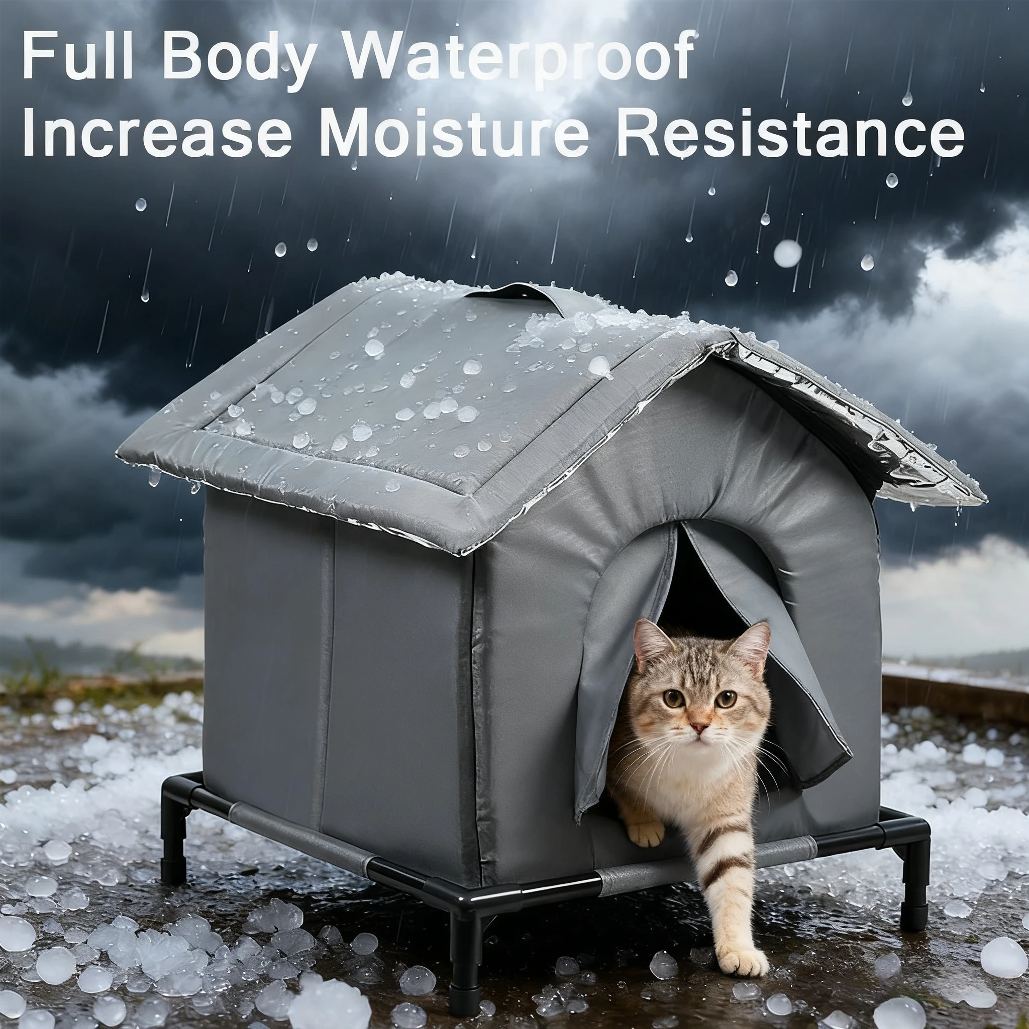 1pc All-Season Outdoor Cat House Heavy-Duty Oxford Cloth Shelter Spacious Interior for Stray Cats,Perfect Gift for Pet Lovers
1pc All-Season Outdoor Cat House Heavy-Duty Oxford Cloth Shelter Spacious Interior for Stray Cats,Perfect Gift for Pet Lovers