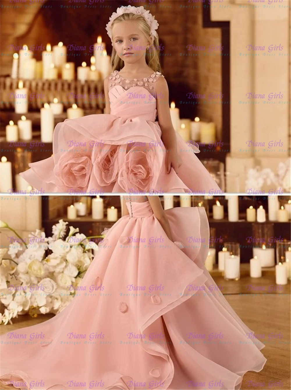Quality Elegant Flower Girl Dress Pink Tulle Fluffy with Exquisite Appliques for Little Princess Birthday Evening Ball Gowns
Quality Elegant Flower Girl Dress Pink Tulle Fluffy with Exquisite Appliques for Little Princess Birthday Evening Ball Gowns