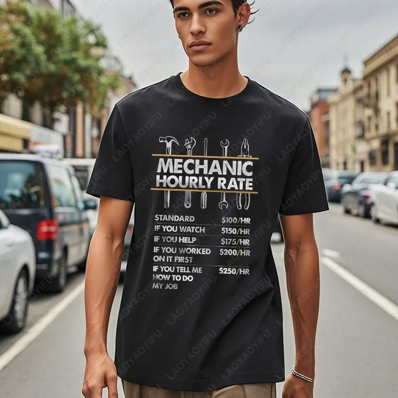 Mechanic Hour Rate Graphic Tshirt Funny Cotton Men Tees Gift for Dad Husband Shirt Gift for Car Mechanic Car Guy Tees Camisetas
Mechanic Hour Rate Graphic Tshirt Funny Cotton Men Tees Gift for Dad Husband Shirt Gift for Car Mechanic Car Guy Tees Camisetas