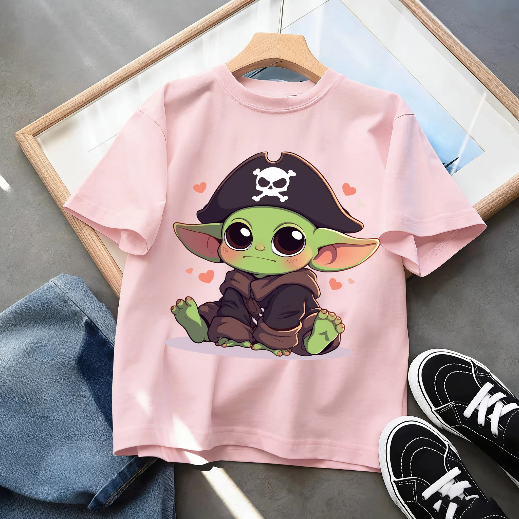 Hot Item Baby Yoda Star Wars Kids Short Sleeve T-shirt Lightweight Graphic Tee Boys Girls Summer Casual Streetwear Daily Tops
Hot Item Baby Yoda Star Wars Kids Short Sleeve T-shirt Lightweight Graphic Tee Boys Girls Summer Casual Streetwear Daily Tops