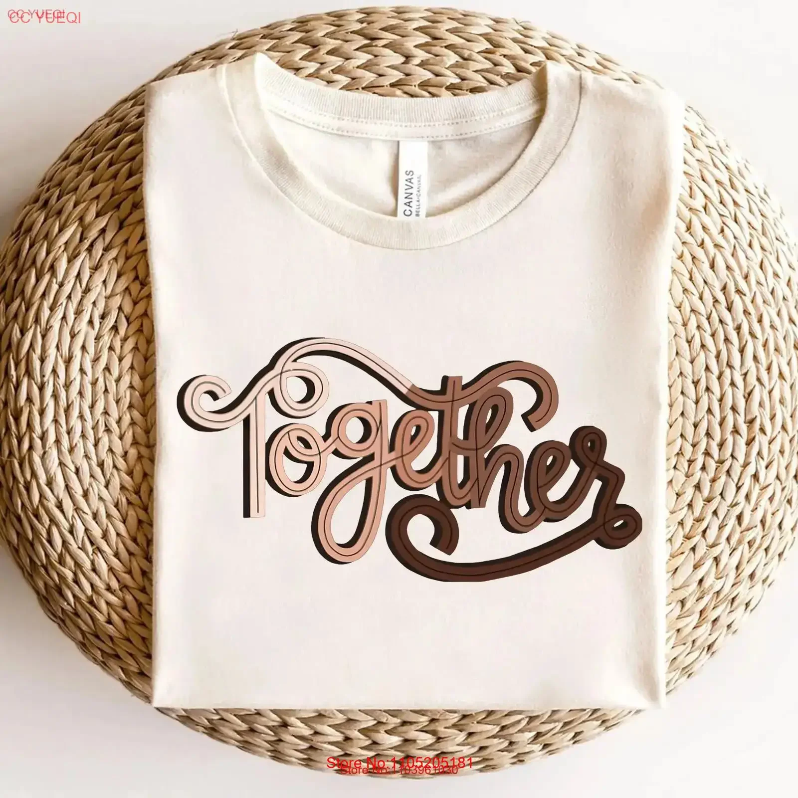 Together Inspirational T Shirt Unity and Togetherness Minimalist Design vintage Washed Casual Unisex homme designer clothes
Together Inspirational T Shirt Unity and Togetherness Minimalist Design vintage Washed Casual Unisex homme designer clothes