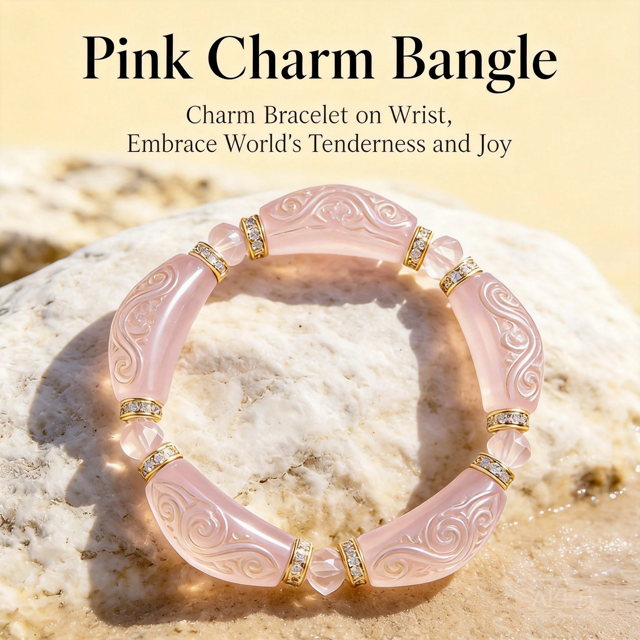 Chinese Style Natural Rose Quartz Curved Tube Beaded Bracelet For Women Lucky Blessing Attract Love Elegant Sweet Fashion Wrist
Chinese Style Natural Rose Quartz Curved Tube Beaded Bracelet For Women Lucky Blessing Attract Love Elegant Sweet Fashion Wrist