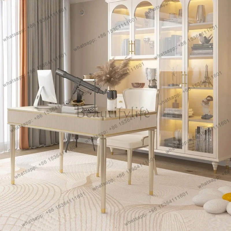 LJYlight luxury solid wood desk combination modern simple French writing desk
LJYlight luxury solid wood desk combination modern simple French writing desk