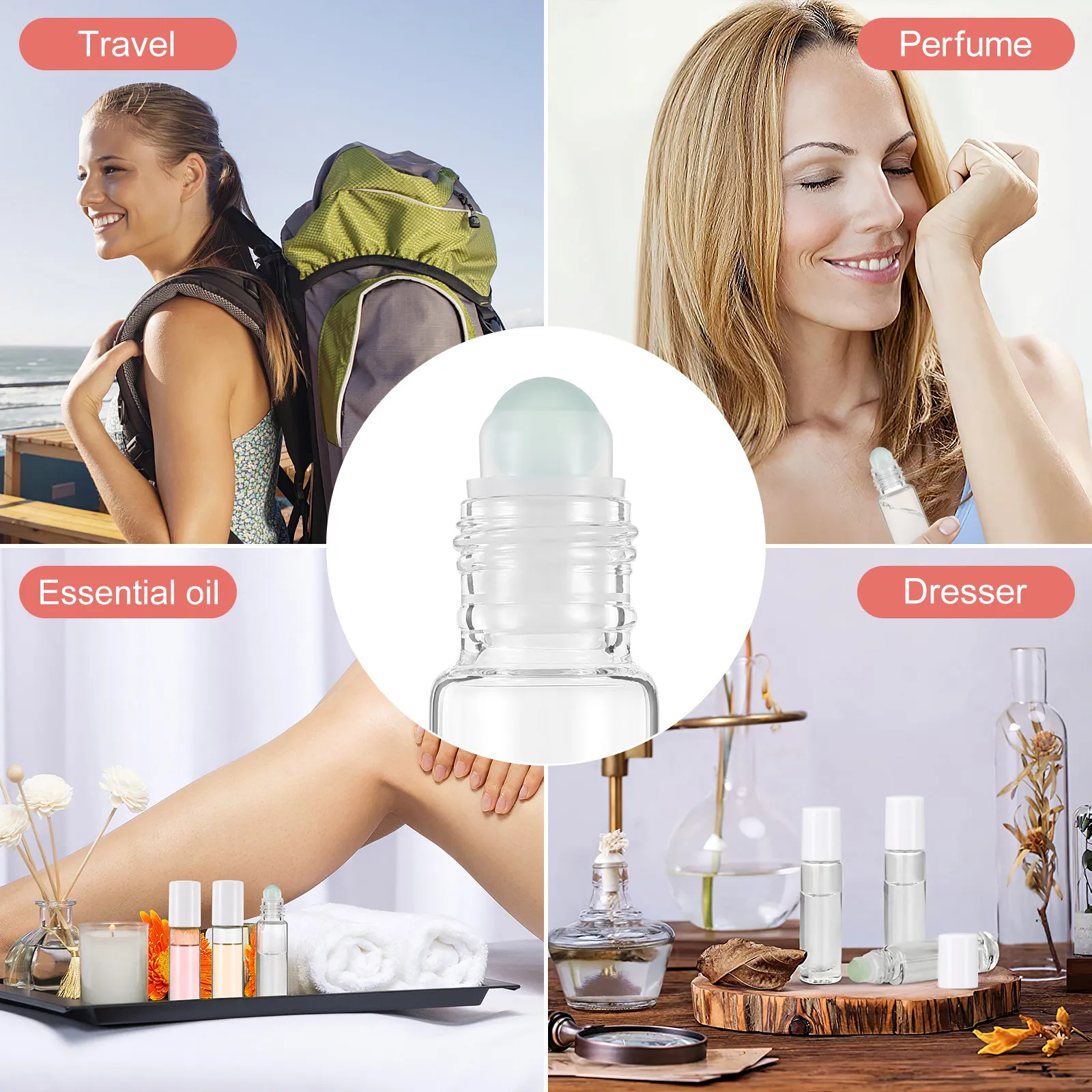 12Pcs Clear Glass Roller Bottles Anti-Leak Design Essential Oil Perfume Containers 10Ml Refillable Bottle for Essential Oils
12Pcs Clear Glass Roller Bottles Anti-Leak Design Essential Oil Perfume Containers 10Ml Refillable Bottle for Essential Oils