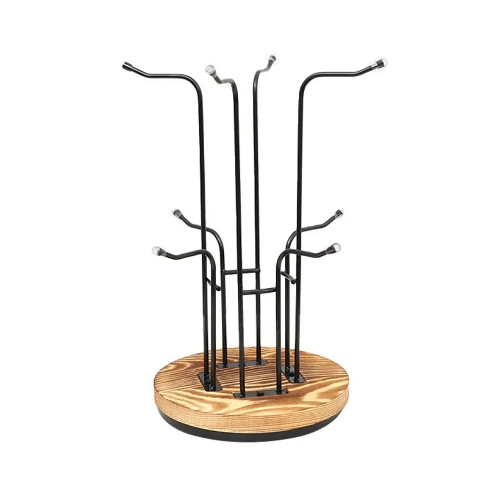 Wooden 360° Rotating Coffee Cup Holder Large Capacity Removable Water Bottles Storage Rack Space Saving with Hooks Cup Tree Rack
Wooden 360° Rotating Coffee Cup Holder Large Capacity Removable Water Bottles Storage Rack Space Saving with Hooks Cup Tree Rack