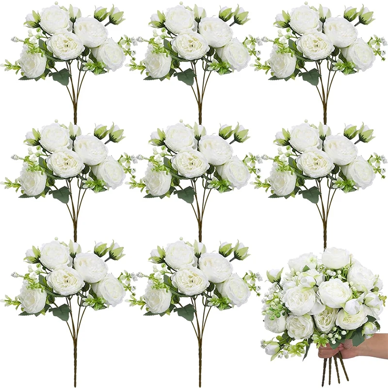 Artificial Peony Simulation Flower Bouquet 5 Big Head 2 Small Bud Flower for Table Centerpieces Home Wedding Bridal Decoration
Artificial Peony Simulation Flower Bouquet 5 Big Head 2 Small Bud Flower for Table Centerpieces Home Wedding Bridal Decoration