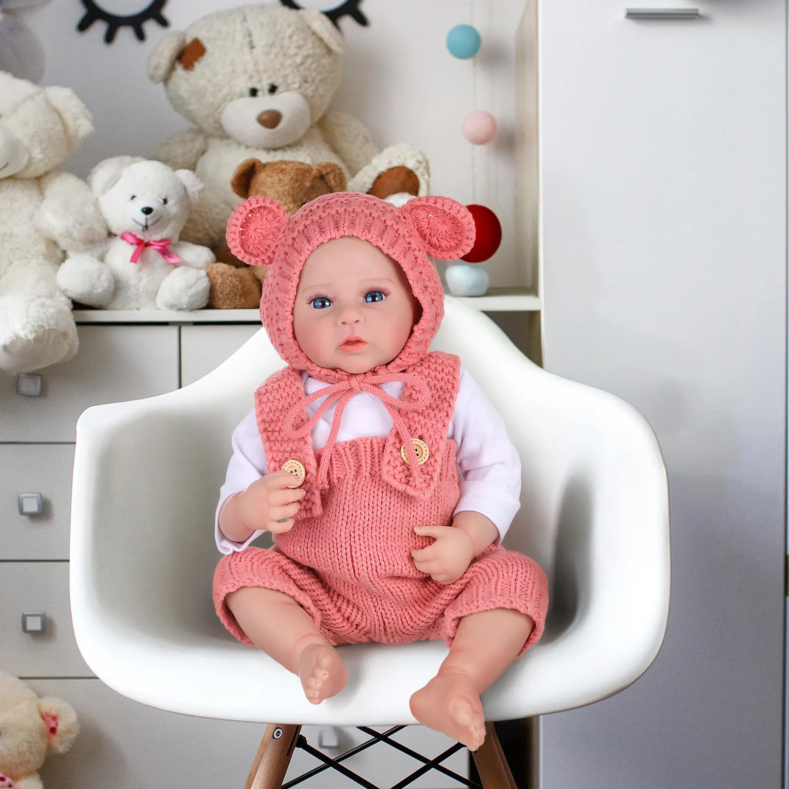 1pc 19 Inch Lifelike Baby Realistic Newborn Soft Body Clothing Accessories Feeding Kit For Kids Birthday Gift Simulation
1pc 19 Inch Lifelike Baby Realistic Newborn Soft Body Clothing Accessories Feeding Kit For Kids Birthday Gift Simulation