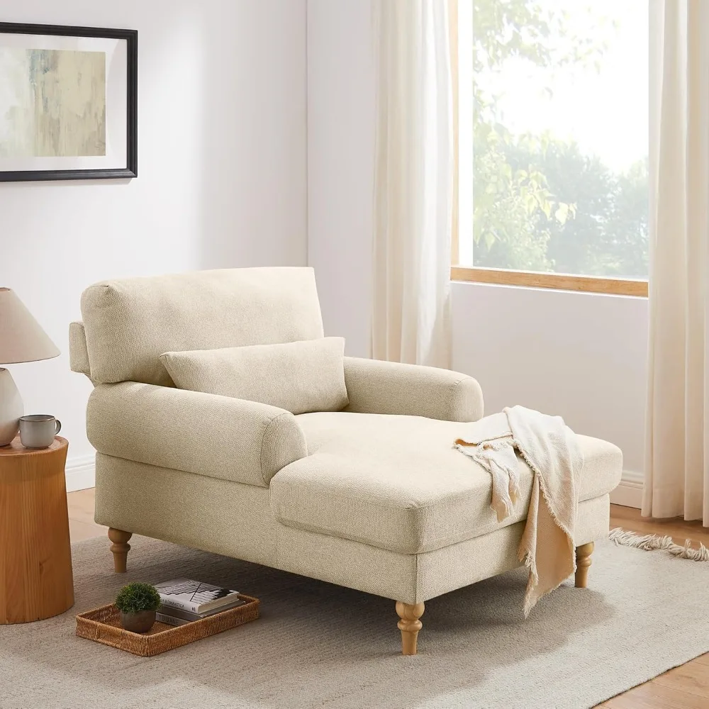 Modern Chaise Lounge Chair with Adjustable Backrest,Upholstered Indoor Leisure Sofa Recliner, Chair Sleeper with Solid Wood Legs
Modern Chaise Lounge Chair with Adjustable Backrest,Upholstered Indoor Leisure Sofa Recliner, Chair Sleeper with Solid Wood Legs