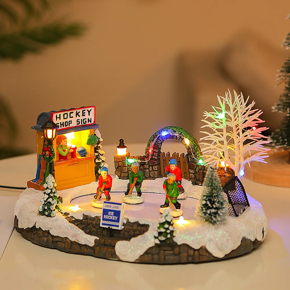 Christmas Lighted House with Music and Skating Kids Village House Winter Ice Hockey LED Light Ornament Christmas Decorations
Christmas Lighted House with Music and Skating Kids Village House Winter Ice Hockey LED Light Ornament Christmas Decorations