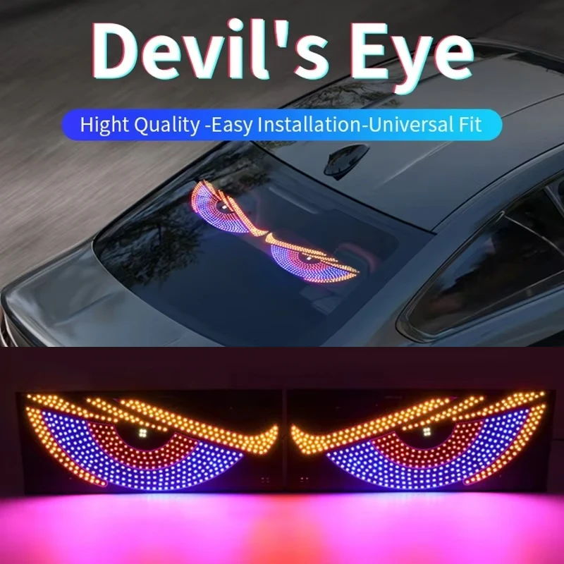 Car Devil's Eye Light RGB Dynamic Demon Eye Decorative Light Led Display Decor Pixel Panel Windshield USB 5V Multi-Mode Lamp
Car Devil's Eye Light RGB Dynamic Demon Eye Decorative Light Led Display Decor Pixel Panel Windshield USB 5V Multi-Mode Lamp