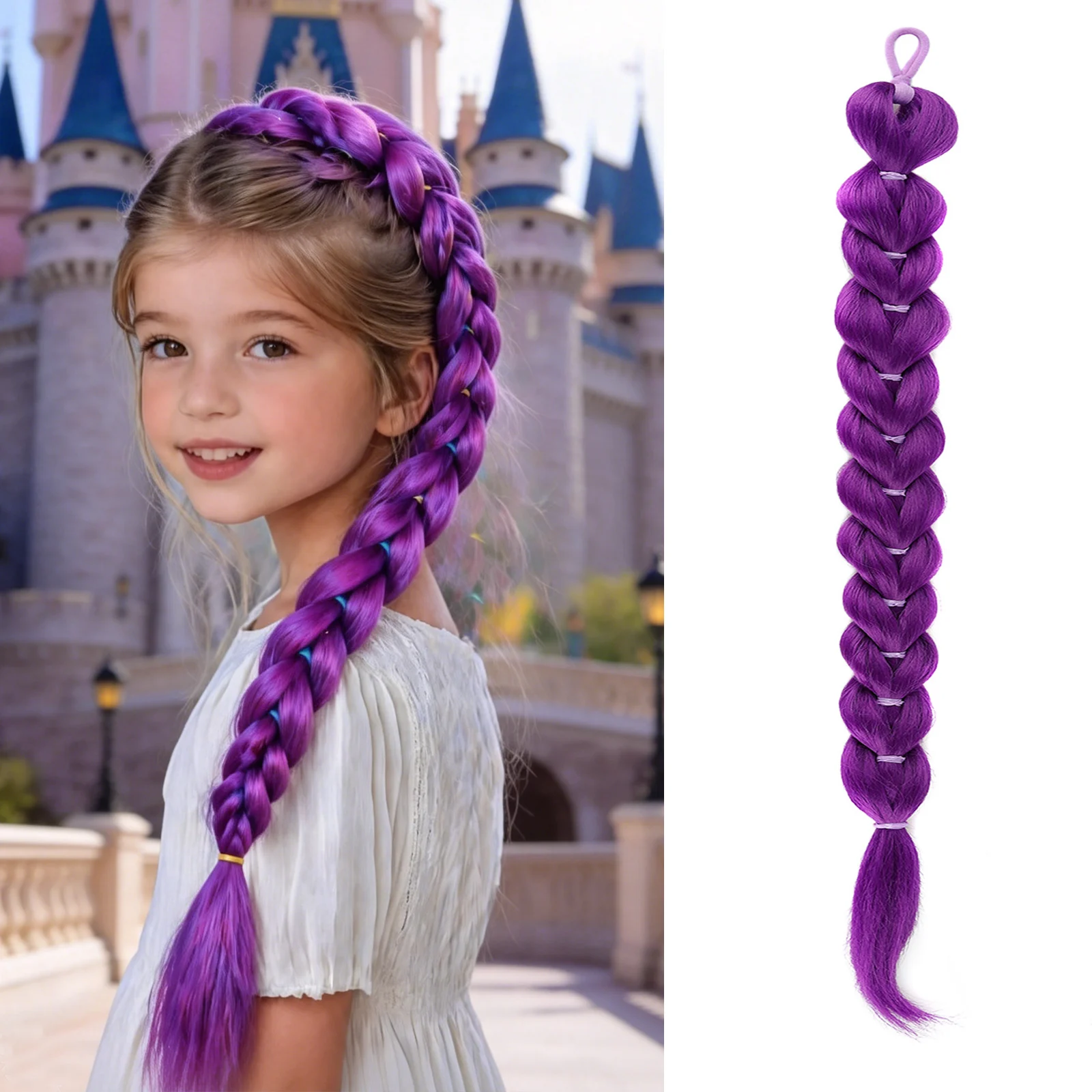 26 Inch Purple Braids Hair Ponytail Extension,Pre Braiding Hair with Tie, Synthetic Long Pony tail Extensions for Teen Cosplay
26 Inch Purple Braids Hair Ponytail Extension,Pre Braiding Hair with Tie, Synthetic Long Pony tail Extensions for Teen Cosplay