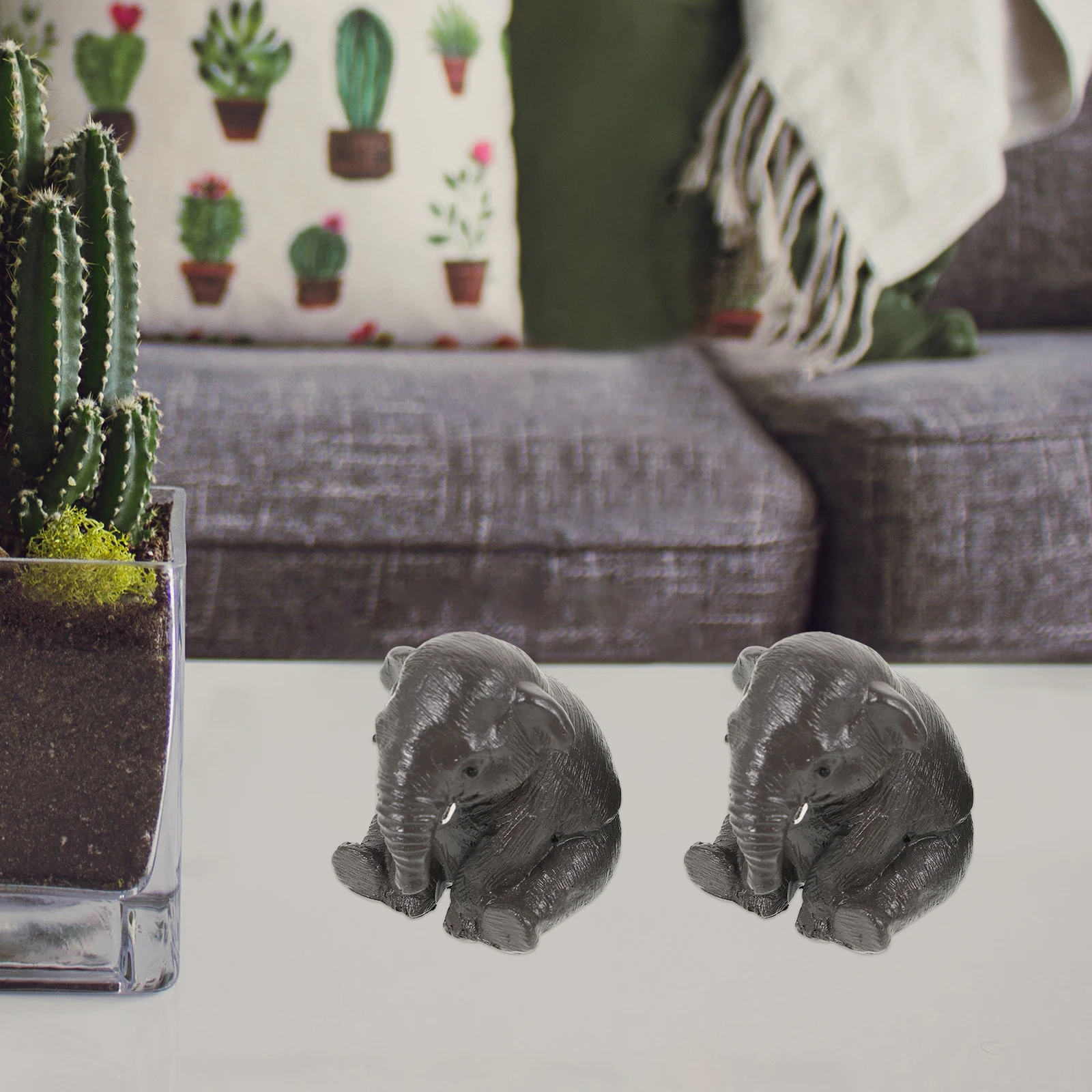 2pcs Miniature Elephant Figurines Resin Statue Home Garden Decor Tiny Animal Accessories Mini Elephants Cartoon Style
2pcs Miniature Elephant Figurines Resin Statue Home Garden Decor Tiny Animal Accessories Mini Elephants Cartoon Style
