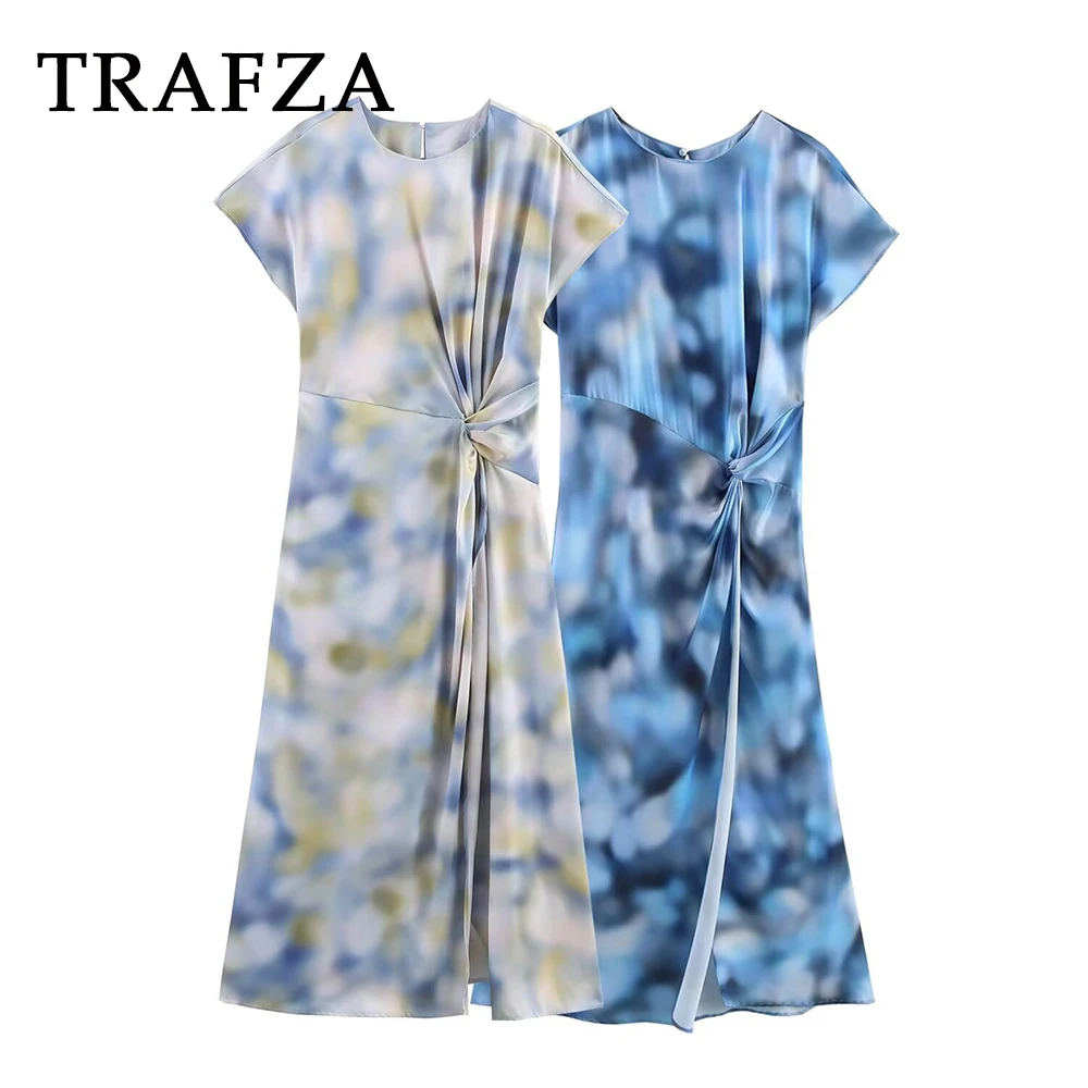 TRAFZA Vintage Summer Tie Dye Woman Floral Split Dresses Fashion 2025 Summer Casual Pleated Elegant Evening Party Mujer Vestidos
TRAFZA Vintage Summer Tie Dye Woman Floral Split Dresses Fashion 2025 Summer Casual Pleated Elegant Evening Party Mujer Vestidos