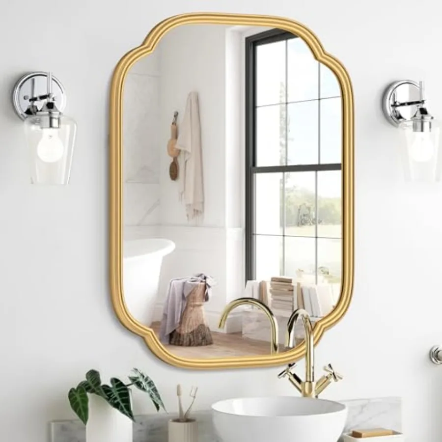 Mirrors for Bathroom, 18" x 24" Rectangular Wall Mirror for Bathroom Metal Frame Farmhouse Rounded Corner Wall Mirror Horizonta
Mirrors for Bathroom, 18" x 24" Rectangular Wall Mirror for Bathroom Metal Frame Farmhouse Rounded Corner Wall Mirror Horizonta