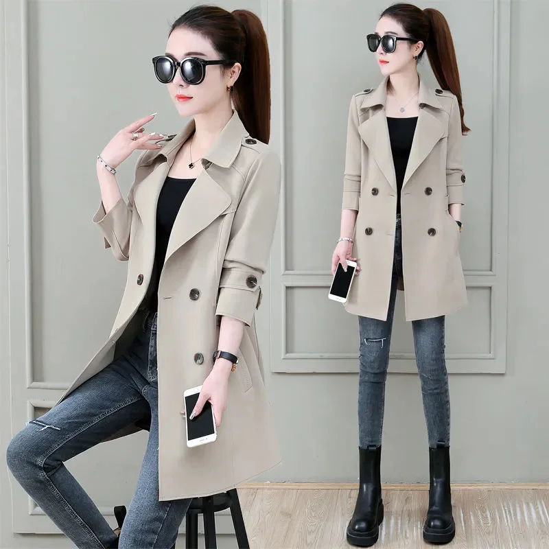 Double breasted Women's Windbreaker Korean version Spring 2024 New Fashion Temperament Female Trench Coat Casual Long Overcoat
Double breasted Women's Windbreaker Korean version Spring 2024 New Fashion Temperament Female Trench Coat Casual Long Overcoat