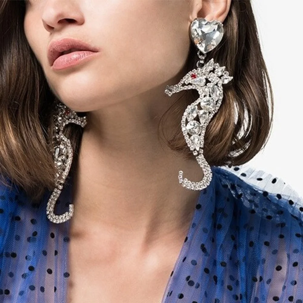 Stonefans Statement Seahorse Drop Earrings Rhinestone Jewelry for Women 2024 Heart Crystal Earrings Bridal Wedding Party Gift
Stonefans Statement Seahorse Drop Earrings Rhinestone Jewelry for Women 2024 Heart Crystal Earrings Bridal Wedding Party Gift
