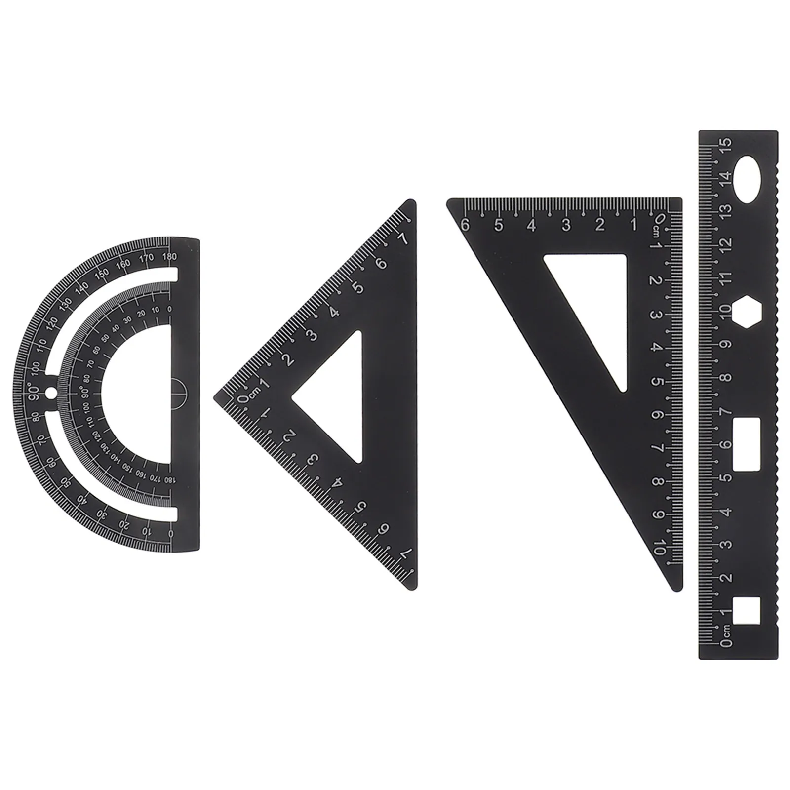 1Set Metal Ruler Set Straight Triangle Semicircle Rulers Lightweight Compact for Students Teachers Engineers
1Set Metal Ruler Set Straight Triangle Semicircle Rulers Lightweight Compact for Students Teachers Engineers